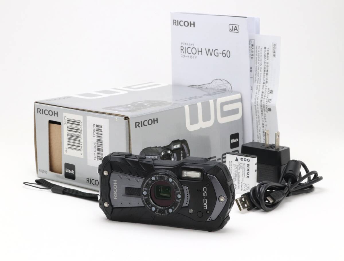 AA- (極上品) RICOH リコー WG-6 ブラック 初期不良返品可 99-147拍卖