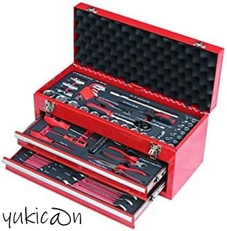 整備工具セット 工具セット 84pcs 工具箱 ツールセット DIY工具 日曜大工 整備工具セット ツールチェスト TS-4 52 ブラックレッド色拍卖