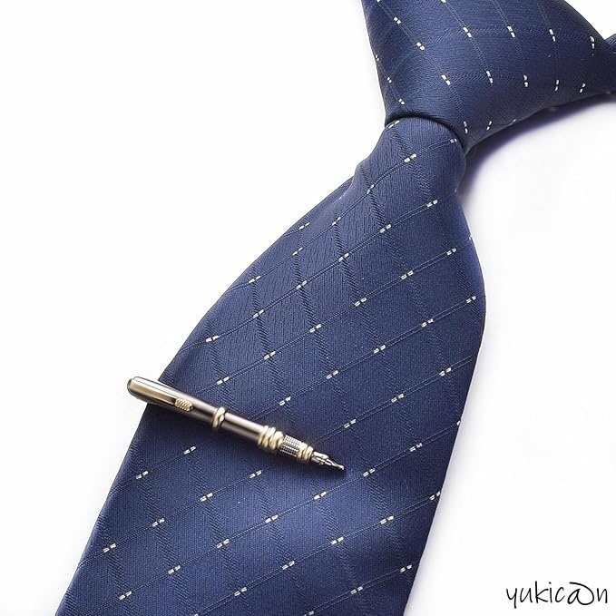 ネクタイピン タイピン 文房具ネクタイピン 万年筆 黒と金 メンズ おしゃれ かわいい おもしろ アクセサリー 5x0.5cm拍卖