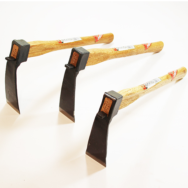 3本セット 新品未使用 日本製 片手細バチ鍬 柄付 園芸 鍬 ガーデニング 農業 農作業 畑 庭 花壇 家庭菜園 木柄 農具拍卖