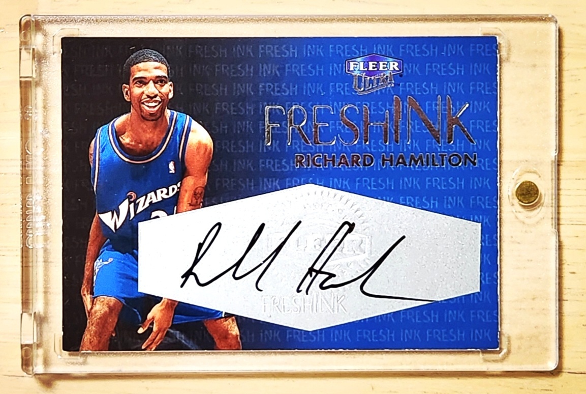 レア Rookie サイン 1999 -00 Fleer FreshINK RICHARD HAMILTON Auto RC / リチャード ハミルトン Autograph (1x NBA Champion)拍卖