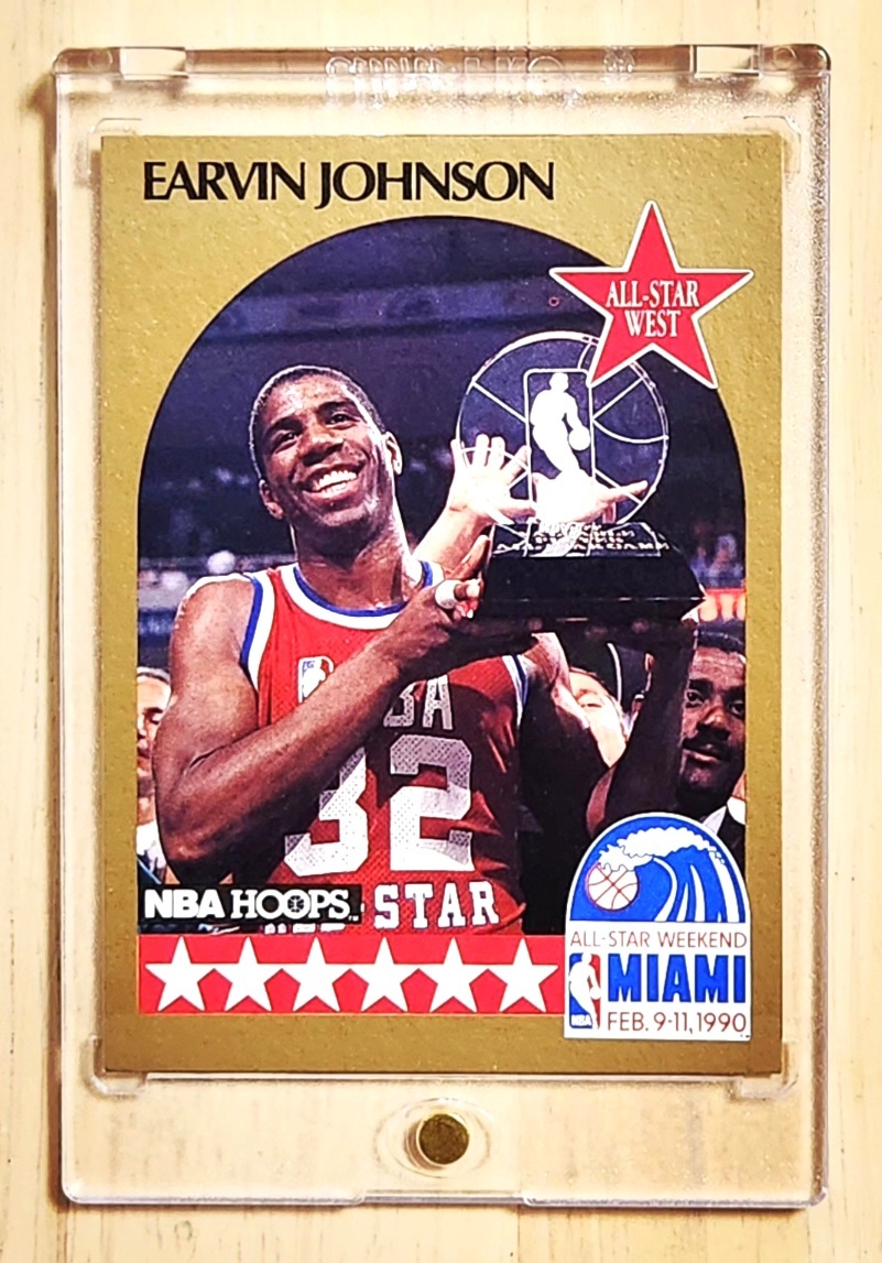 レア 1990 -91 NBA Hoops MAGIC JOHNSON All-Star / マジック ジョンソン (5x NBA Champions)拍卖