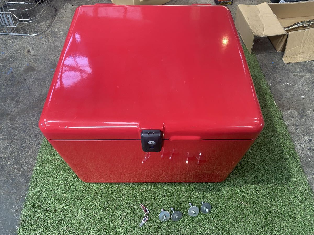 JMS【赤色】◆ ベンリィ110取外し◆超大型リアボックス◆ジャイロ、ギア、ハンターカブ125.クロスカブにも郵便拍卖