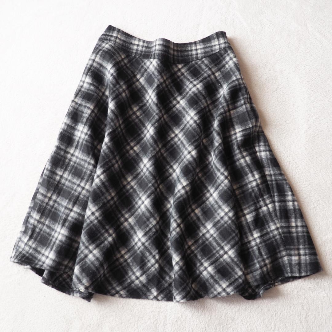 ラトリエ ラフィネ L'atelier raffine チェック柄 スカート ウエスト67 ヒップ 93拍卖