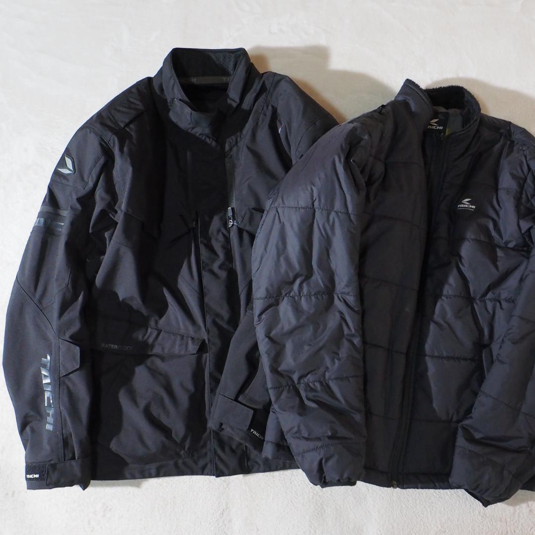 美品 現行モデル RSタイチ TAICHI ライダースジャケット ナイロンジャケット RSJ729 コンパス プロテクター 脱着中綿ジャケット メンズL拍卖