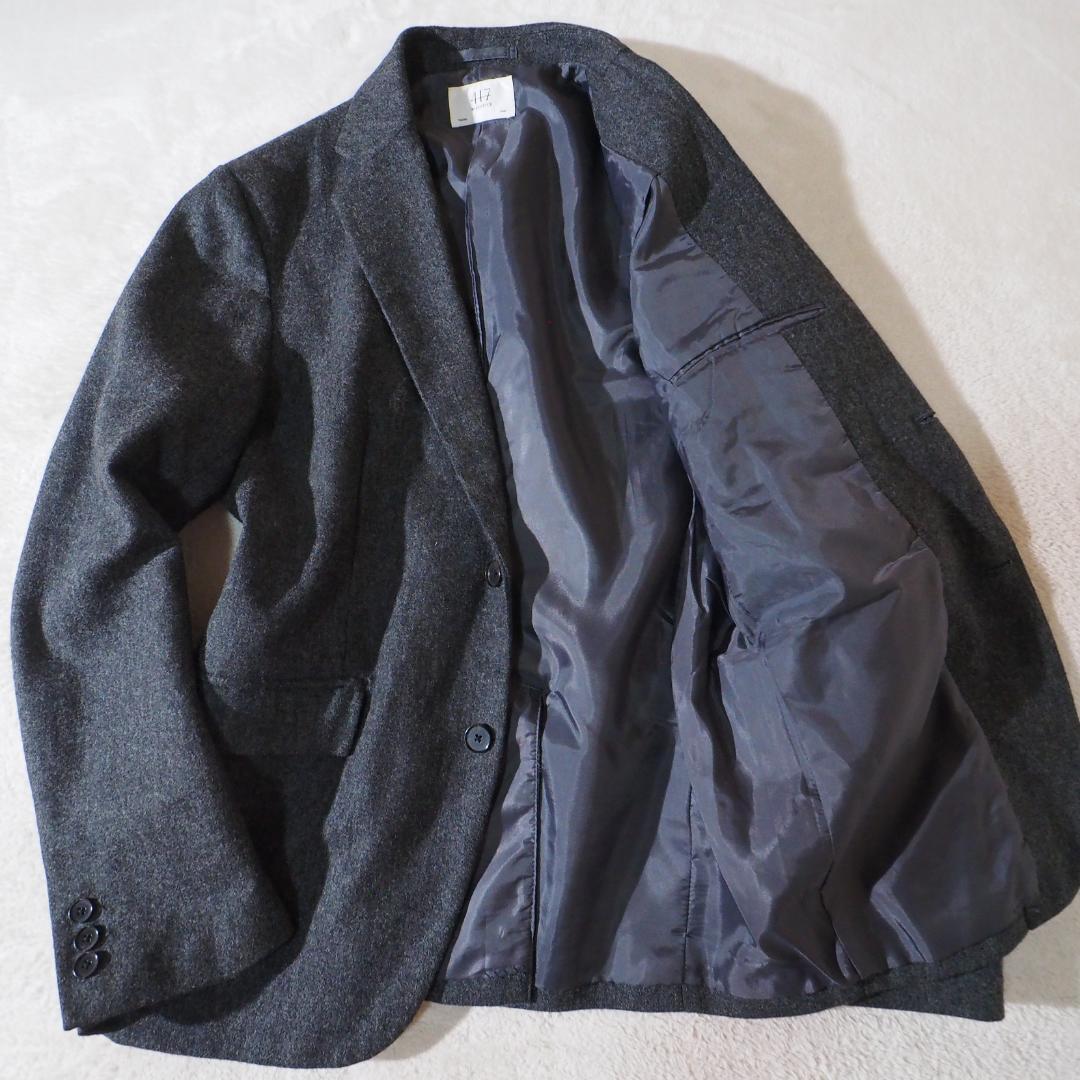 エディフィス 417 EDIFICE ウール テーラードジャケット グレー アンコン 2釦 総裏 本切羽 センターベント メンズMサイズ 秋冬拍卖