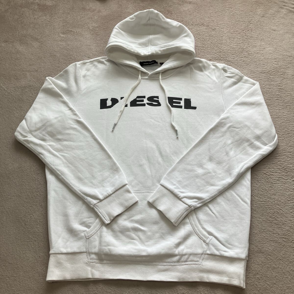 DIESEL ディーゼル スウェットパーカー プルオーバー フーディー サイズL ホワイト 拍卖