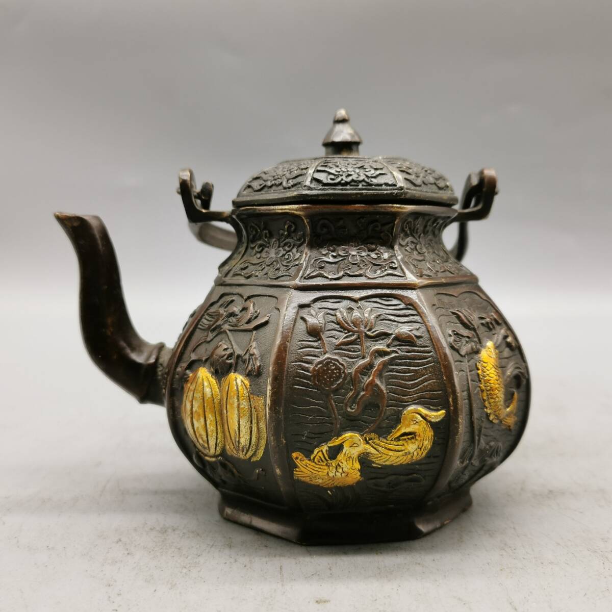 zz9|8701 中国骨董品 人間国宝 銅制 極細工【古玩銅器コレクションです】 時代物 珍品旧蔵 伝世家珍 置物拍卖