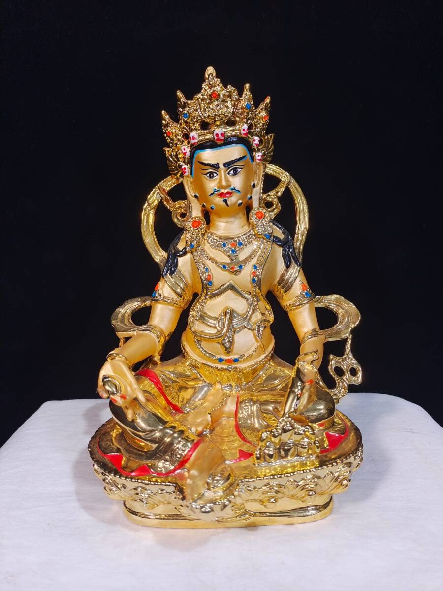 zz8|8189 中国骨董品 人間国宝 銅制 極細工【銅金臧仏【黄財神】です。】 時代物 珍品旧蔵 伝世家珍 置物拍卖