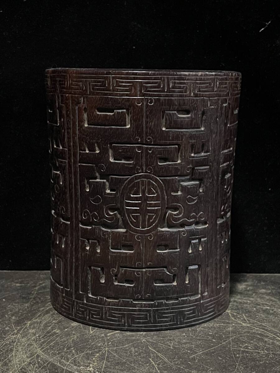 zz9|8925 中国骨董 人間国宝 古代木工芸品 【寿字の筆箱です】 中国古美術 珍品 伝世珍品 賞物 傳世家珍 拍卖