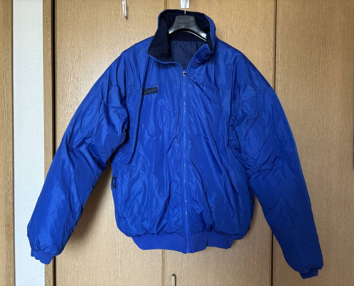 即決★中古 美品★Columbia コロンビア ダウンジャケット リバーシブル SM5110 XLサイズ ビンテージ 青 紺 モコモコ拍卖