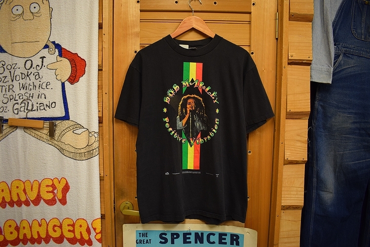 グッドプリント◎90sビンテージONEITAオニータボディBOBMARLEYボブマーリーミュージックプリントTシャツLブラック黒アメカジレゲエ x929拍卖