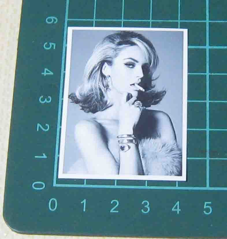 モノクロ タバコを吸う美女 ステッカー拍卖