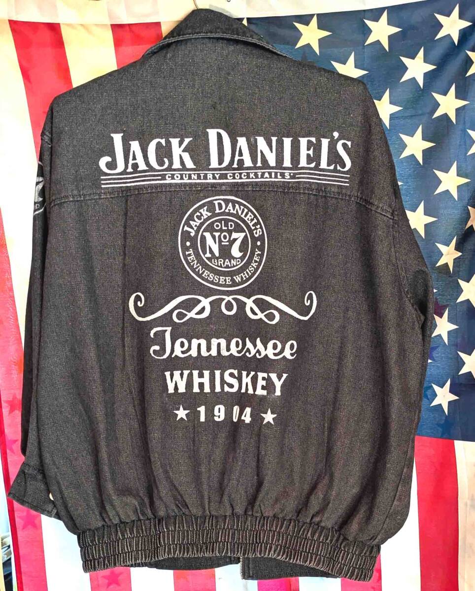 Jack Daniel's ジャックダニエル ペイント ブラックデニム ブルゾン拍卖