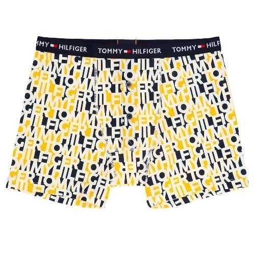 TOMMY HILFIGER トミーヒルフィガー ORGANIC COTTON オーガニックコットン ボタンフライ 前開き ボクサーパンツ 53312015 イエロー L拍卖