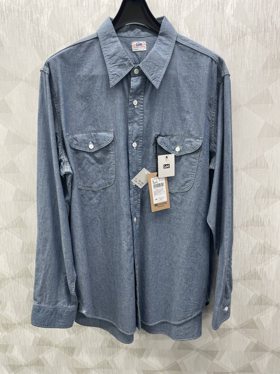 展示品 Lee リー メンズ シャンブレー ワークシャツ LM7233 XLサイズ 管理3006拍卖