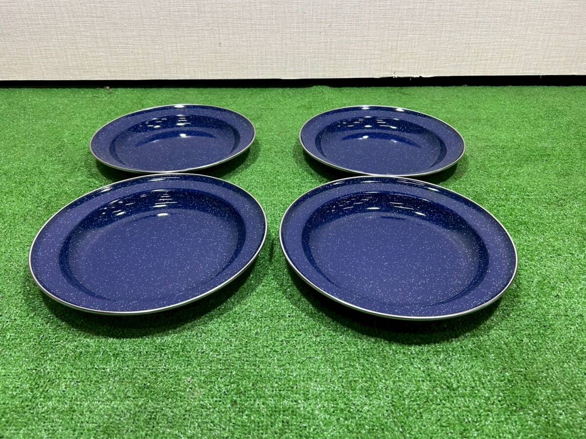 (S1062) ホーローの皿 4枚 ホーロープレート拍卖