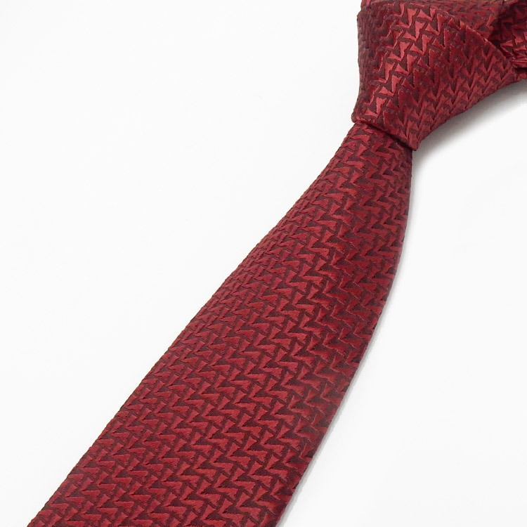京都西陣織 ネクタイ シルク100% 赤ワイン系/地紋柄(飛翔) メール便OK NJ-JM04拍卖
