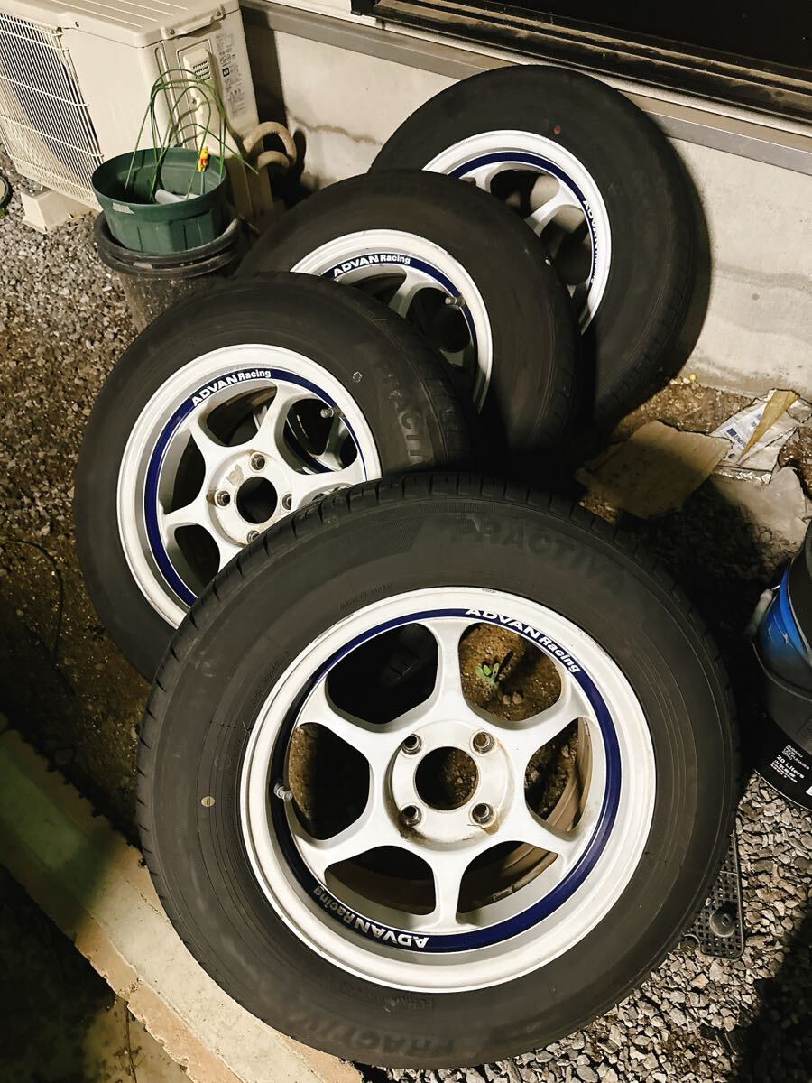 6j39 14インチ 4H100 4穴 アドバン RG 175/70R14 advan 軽量 タイヤホイール ロードスター ssr te37 ce28 4本セット拍卖