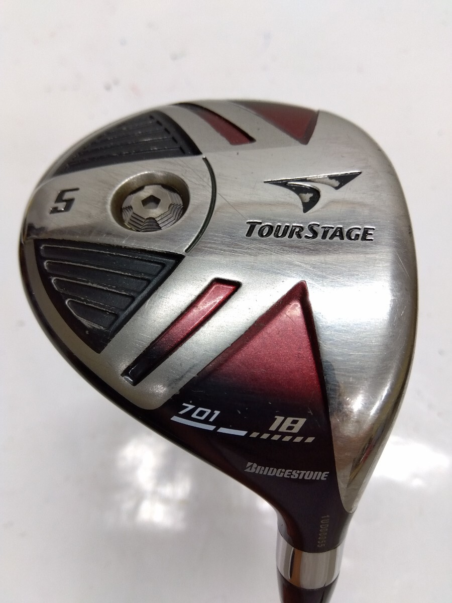BRIDGESTONE TOURSTAGE 701 FW 5W 18度 flex:不明 メンズ右 TourAD EV-6S GRAPHITE DESIGN フェアウェイウッド ツアーステージ拍卖