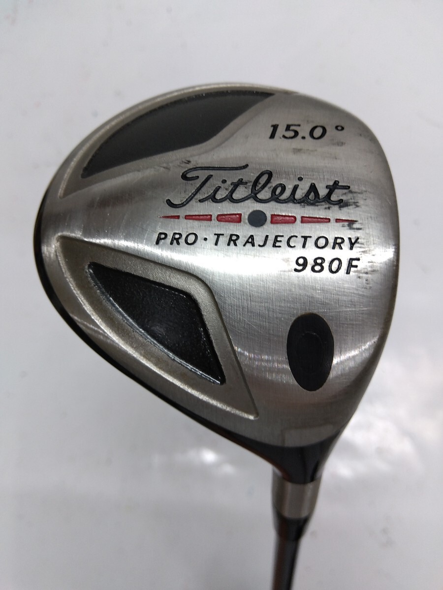 Titleist PRO TRAJECTORY980F FW 15度 flex:S メンズ右 フェアウェイウッド Titleist 4375 カーボンシャフト タイトリスト拍卖
