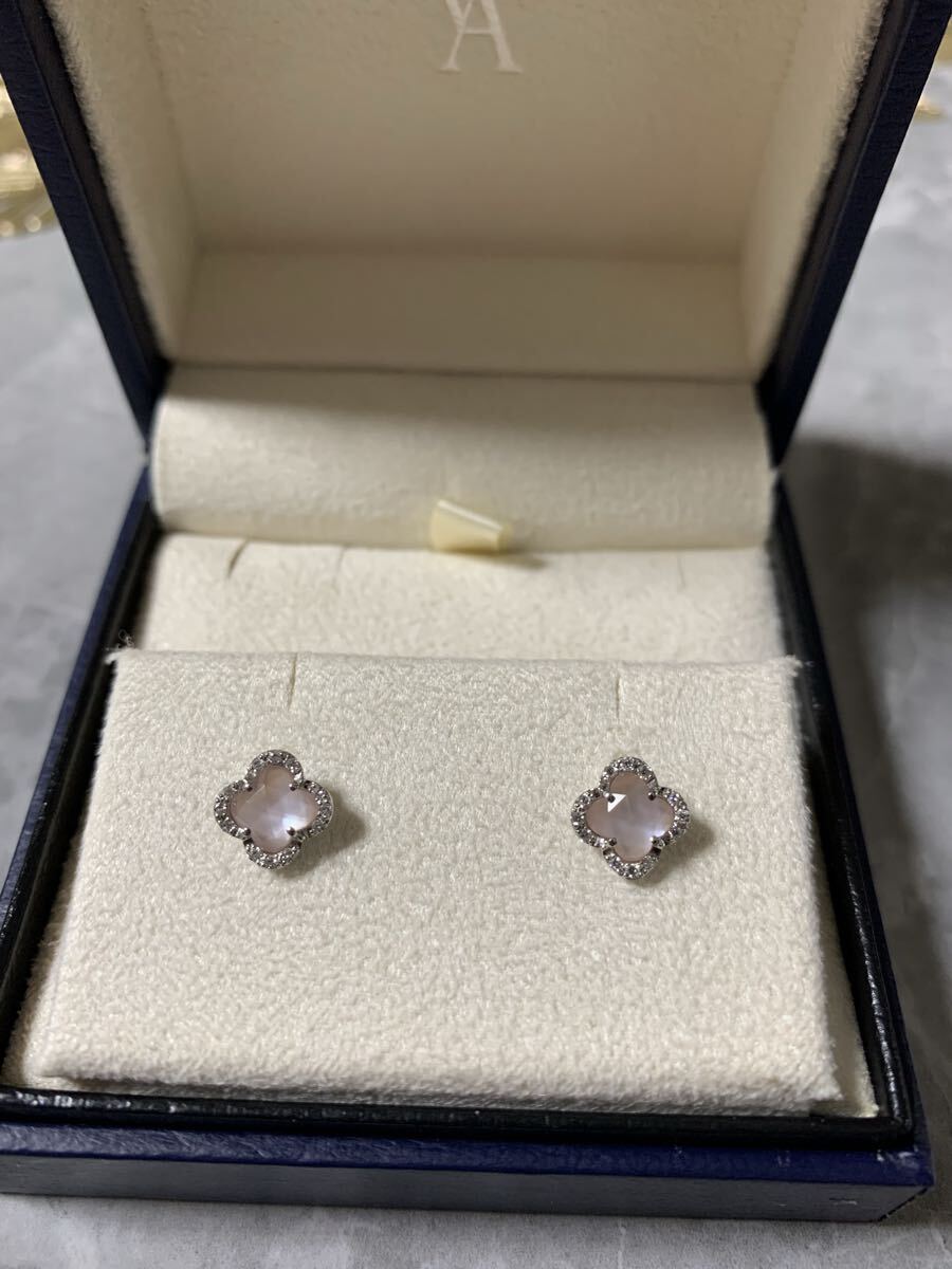 ローズクォーツ、シェル ピアス Vendome Aoyama拍卖