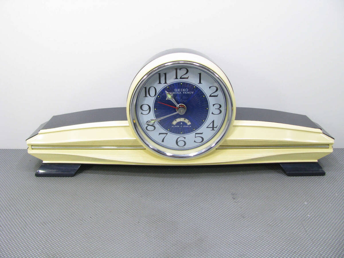 ★ビンテージ★SEIKO セイコー CORONA FANCY コロナ ファンシー CF 525 置時計 目覚まし時計 手巻き拍卖