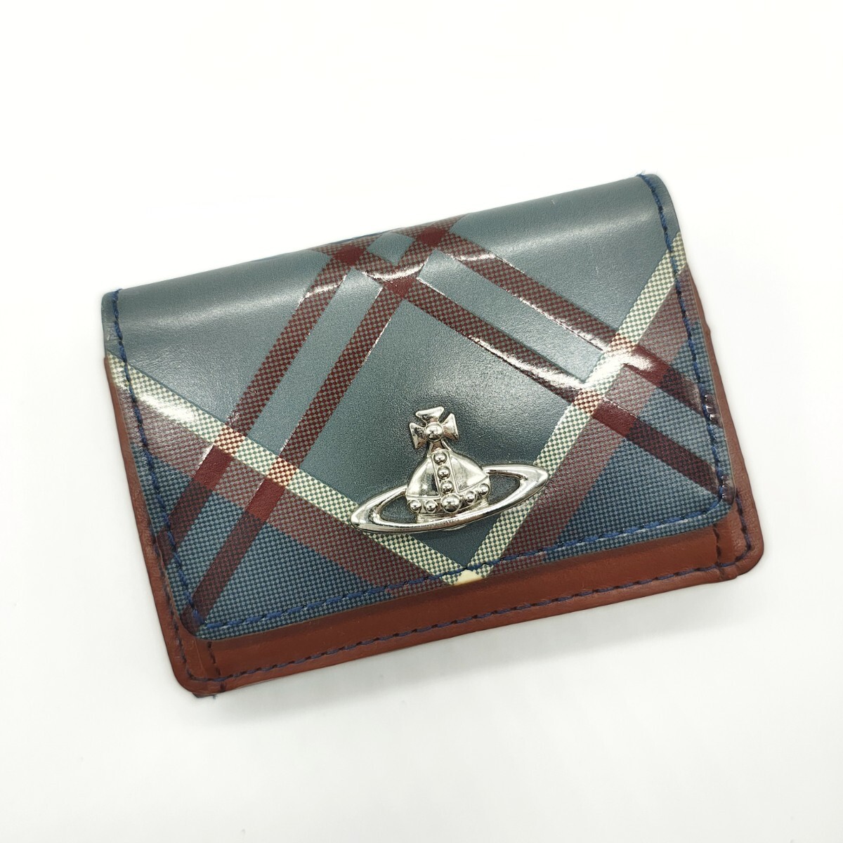 美品 Vivienne Westwood 三つ折り財布 チェック柄拍卖