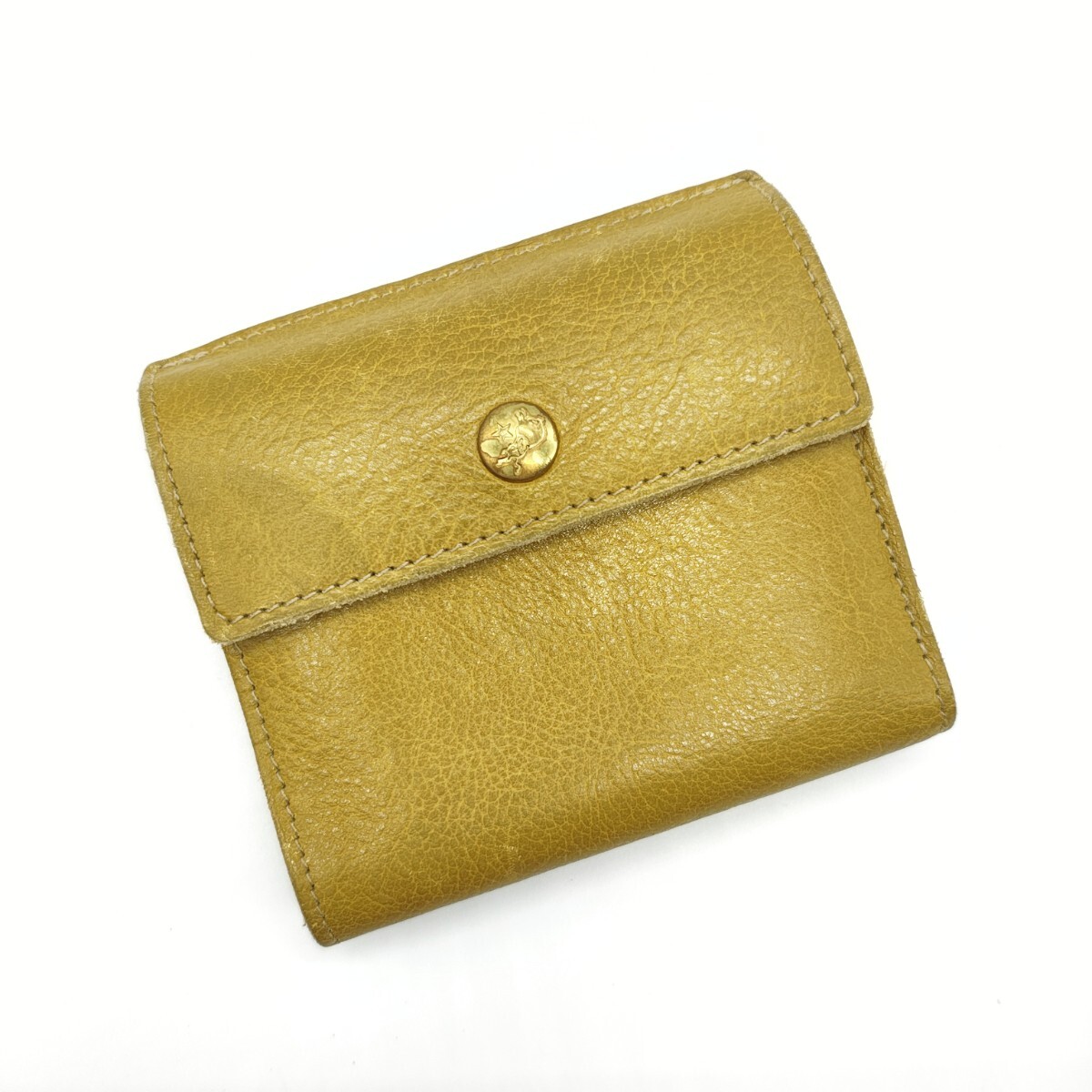 美品 イルビゾンテ コンパクト 二つ折財布 オリーブ拍卖