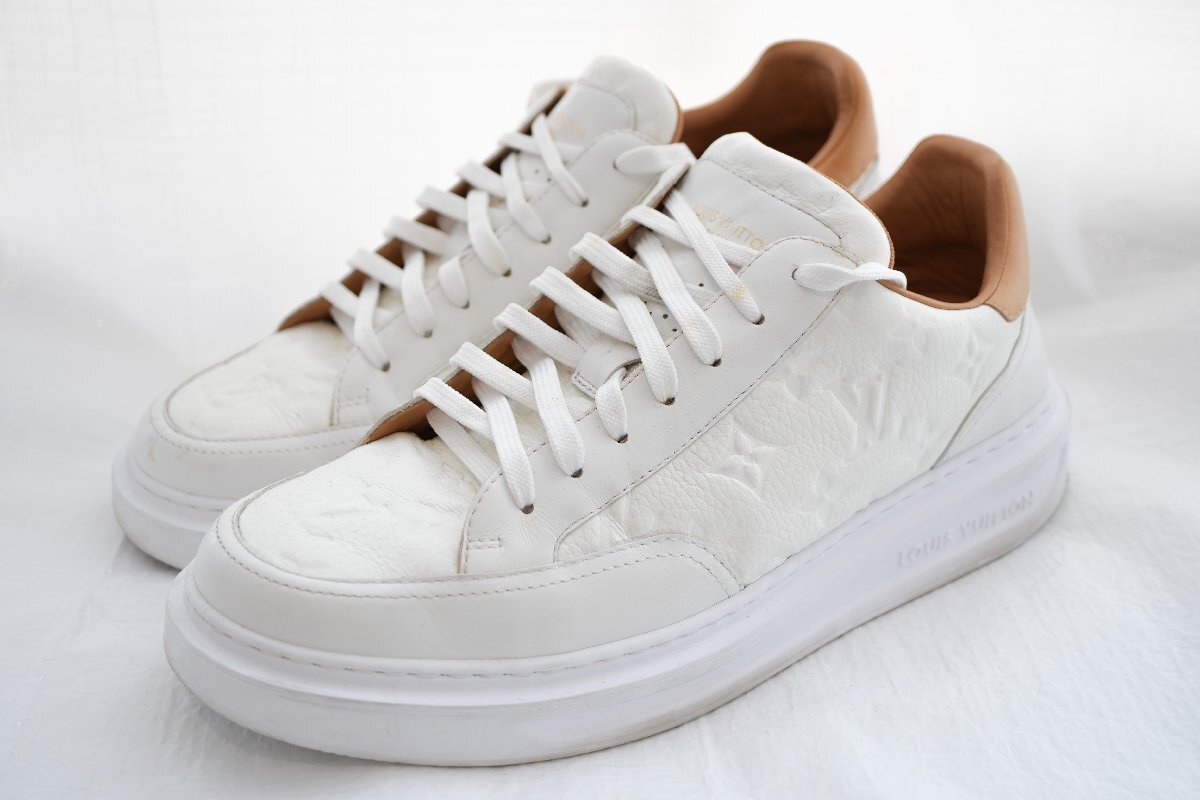 1円スタート! LOUIS VUITTON ルイヴィトン ビバリーヒルズ・ライン メンズ スニーカー サイズ8 ホワイト 1A8V3L US8.5(27cm)拍卖