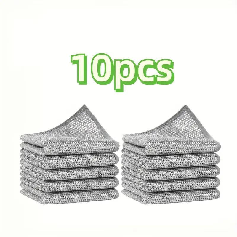 10枚 ☆アルミ製金属ふきん ☆食器洗い ふきん 金属ワイヤーふきん タオル ワイヤー食器洗いタオル拍卖
