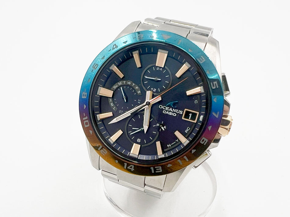 CASIO カシオ OCEANUS オシアナス Classic Line 腕時計 メンズウォッチ 電波ソーラー 15周年記念モデル OCW-T3000C-2AJF 美品拍卖