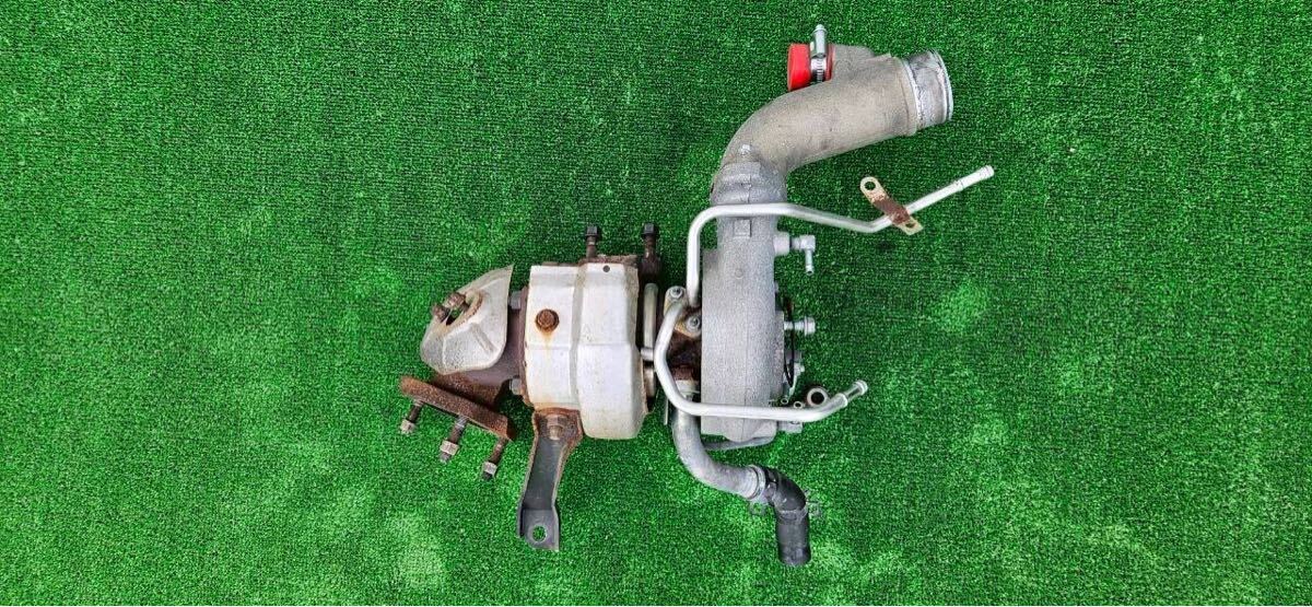 トヨタ 純正 JZX100 1JZ-GTE タービン 過給機 実動外し アクチュエーター 配管 インレット アウトレットパイプ付き拍卖