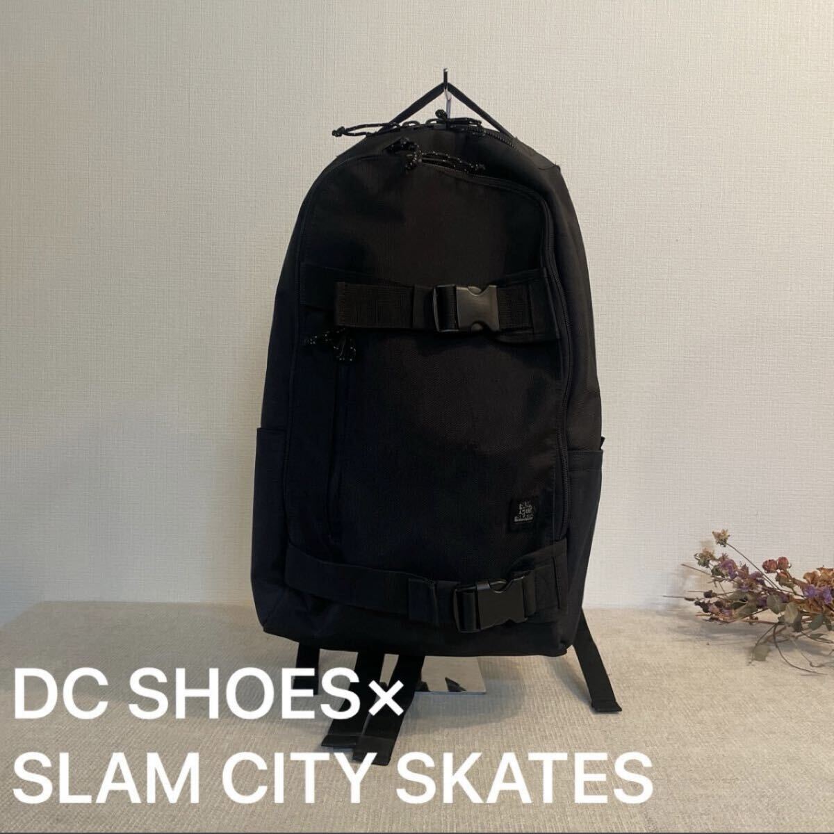 DC SHOES×SLAM CITY SKATES バックパック リュックサック リュック 大容量 ブラック スケボー スラムシティ ディーシーシューズ 美品拍卖