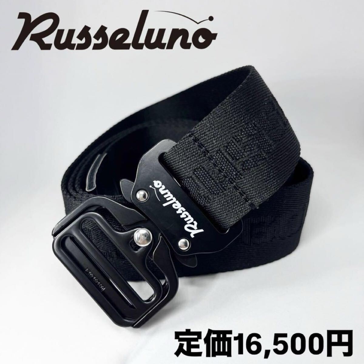 新品 ラッセルノ ゴルフ コブラ ベルト ブラック 定価16,500円 RGD-2312502 ゴルフウェア コブラバックル拍卖