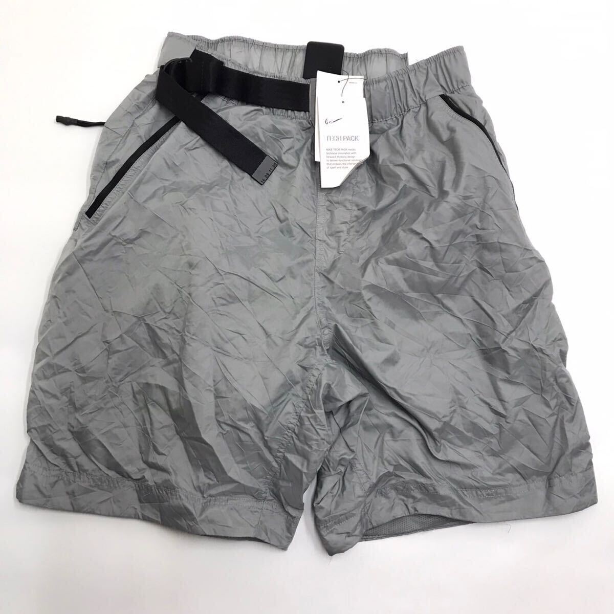 NIKE テック パック ナイロン ショートパンツ グレー CJ5189-073サイズ S拍卖
