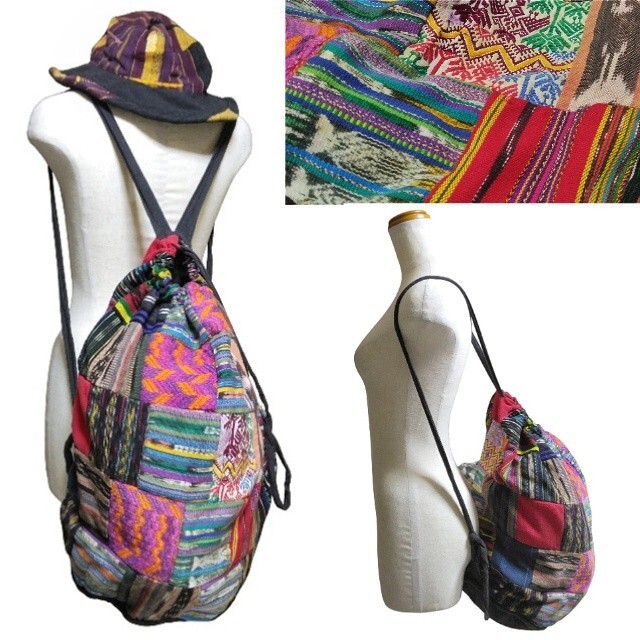 アジアン リュック バッグ ショルダーバッグ 鞄 パッチワーク 個性的 エスニック カラフル ハンドメイド レディース メンズ 男女兼用拍卖