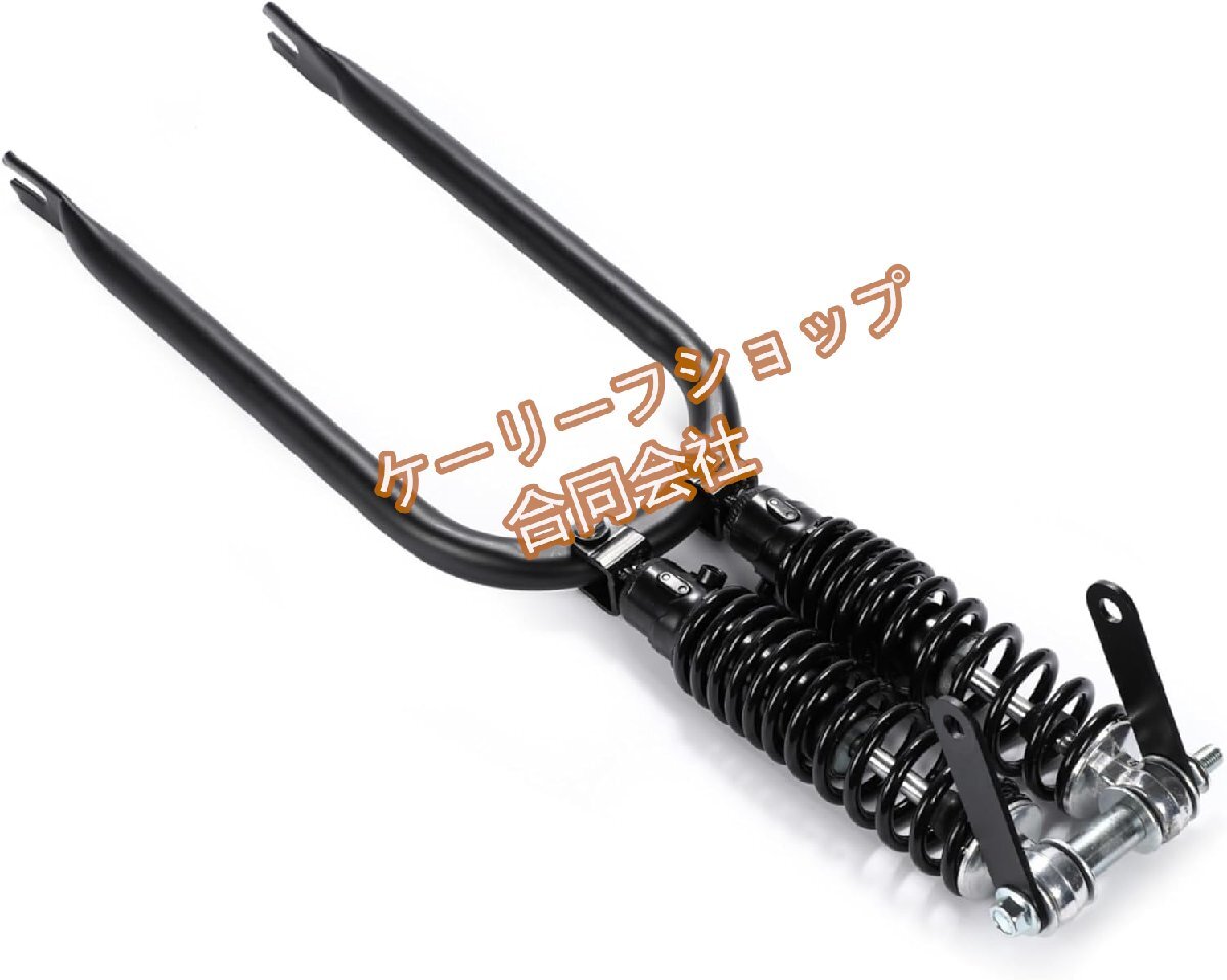 【ケーリーフショップ】C50 C70 C90 スーパーカブ リトルカブ スプリンガーフォーク ブラック/オールメッキ カスタム品拍卖