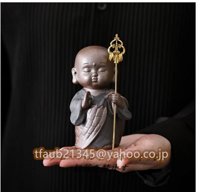 【ケーリーフショップ】陶器製 地蔵菩薩立像 可愛い 仏像 水子供養 お地蔵様 開運置物 風水 拍卖