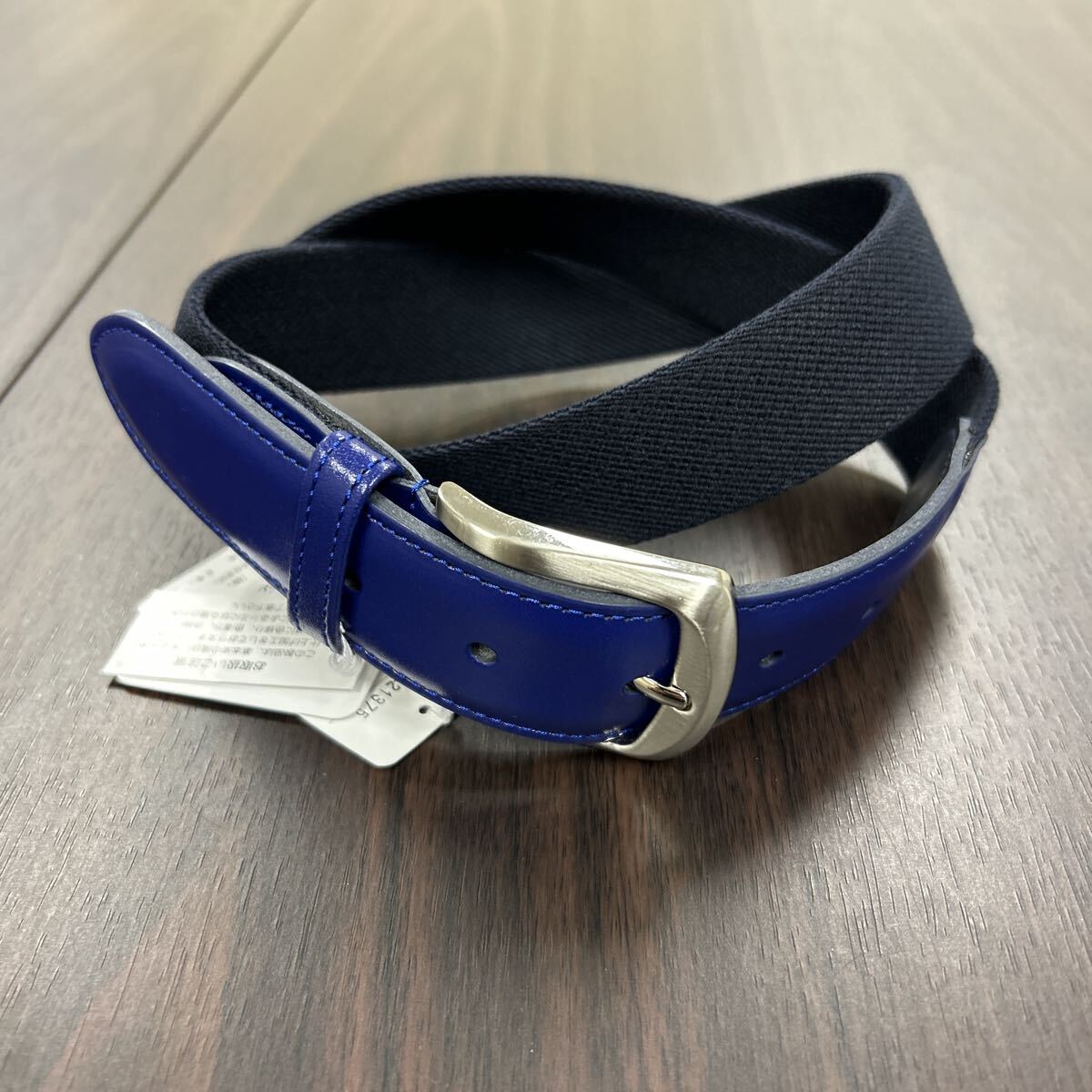日本製カジュアルベルト ネイビー×ブルー(26×29)L size拍卖