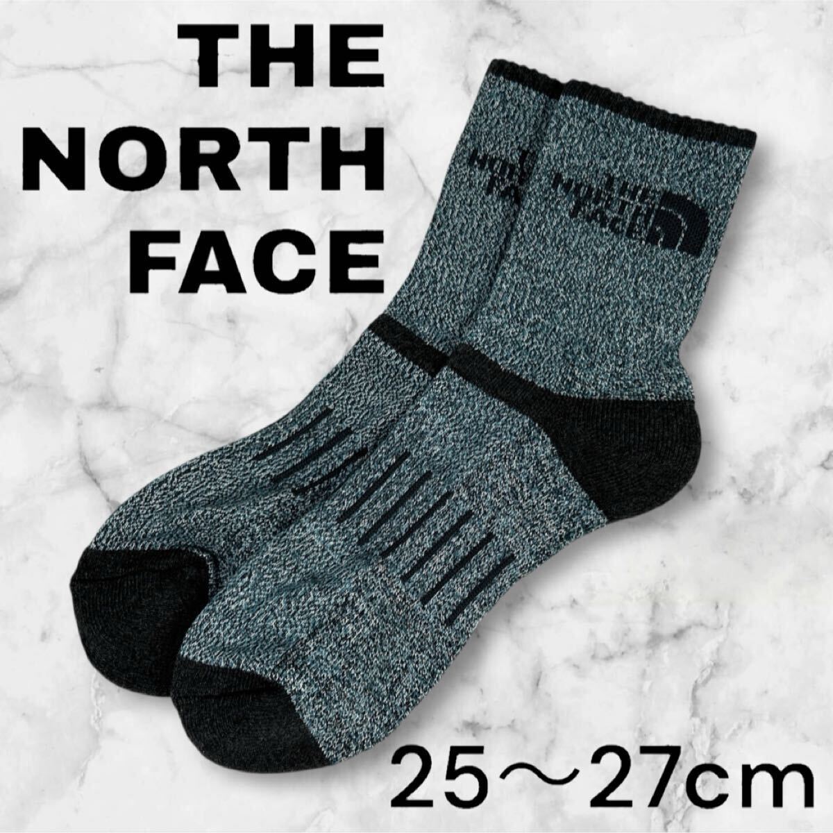 新品 未使用 THE NORTH FACE ノースフェイス ソックス ショートソックス 靴下 メンズ ダークグレー ブルー ブラック 27cm拍卖
