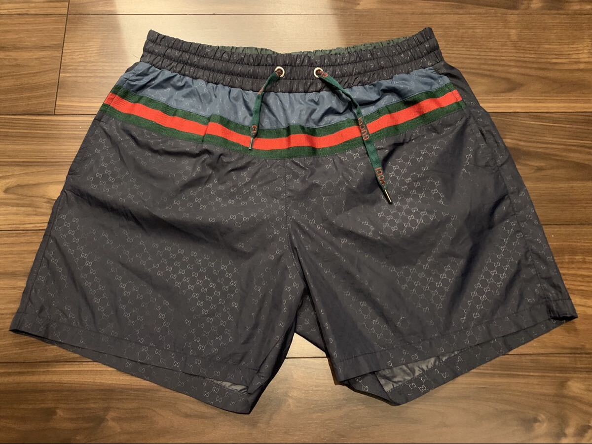 正規美品 GUCCI グッチ シェリーライン GG柄 ショートパンツ ハーフパンツ ショーツ 海パン 水着拍卖
