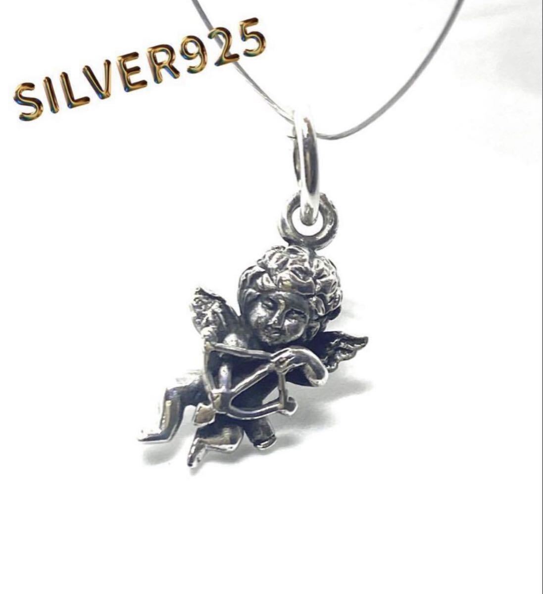 KSL-11-Pみふぉ SILVER天使キューピッドシルバー925ペンダント小さな恋の天使のジュエリーお拍卖