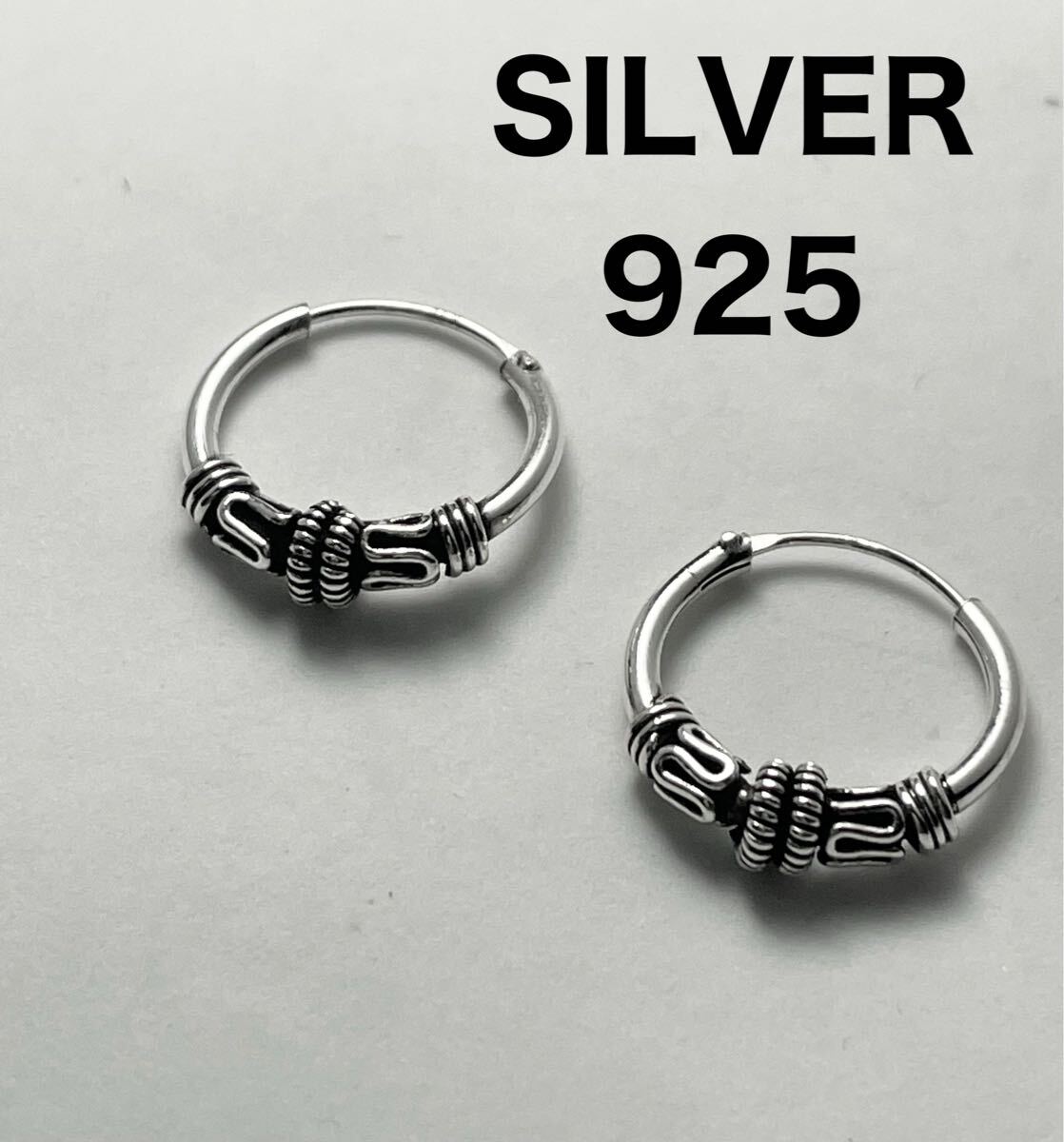 LME3G-FをかdフープピアスSV外径16mmスターリングシルバー925高純度純銀ペアおしゃれdか拍卖