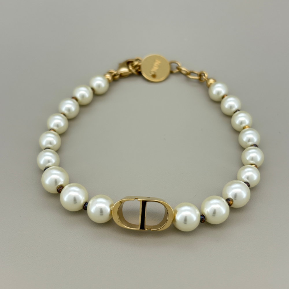 Dior ブレスレット モンテーニュ 30 パール ゴールド ロゴ拍卖