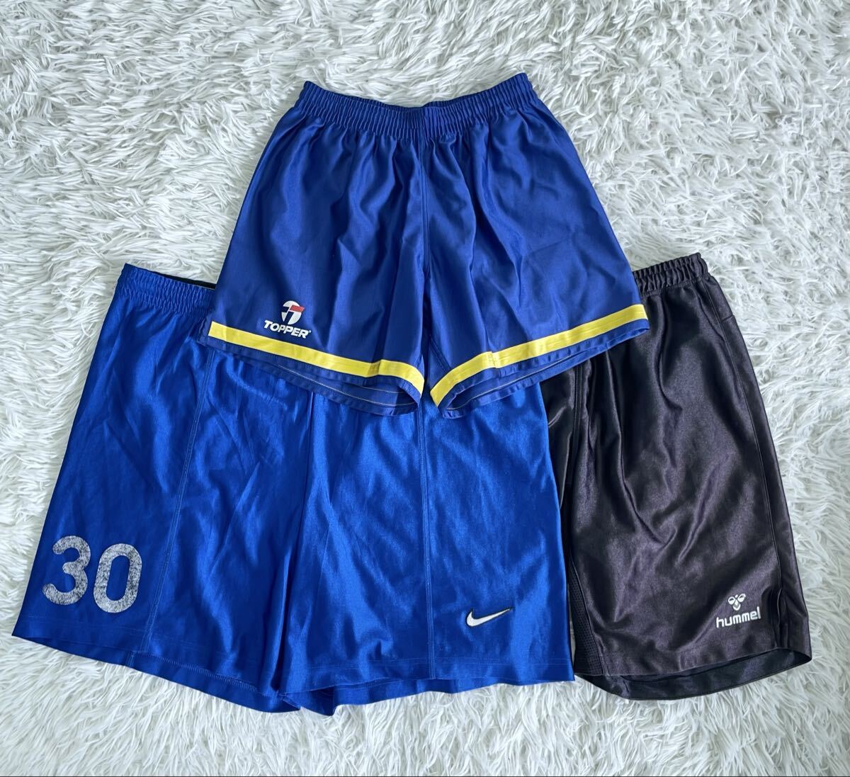 お買い得 サッカーパンツ サカパン 3着セット 光沢 ビンテージ メンズ M-XLサイズ NIKE ナイキ TOPPER hummel拍卖