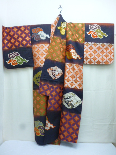 【M40048】能装束 能衣装 紅入 厚板 和装 狂言 舞台 芸術 古典芸能拍卖