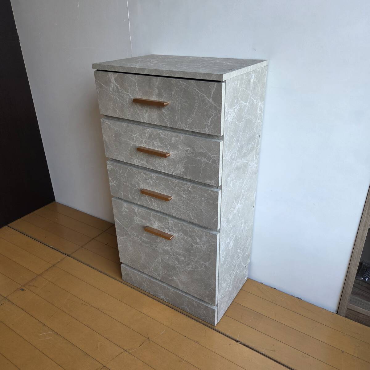 未使用訳あり 幅45cm チェスト 4段 カウンター下収納 キッチン カトラリー収納 カトラリー キッチン収納 引出し 省スペース リビング収納拍卖