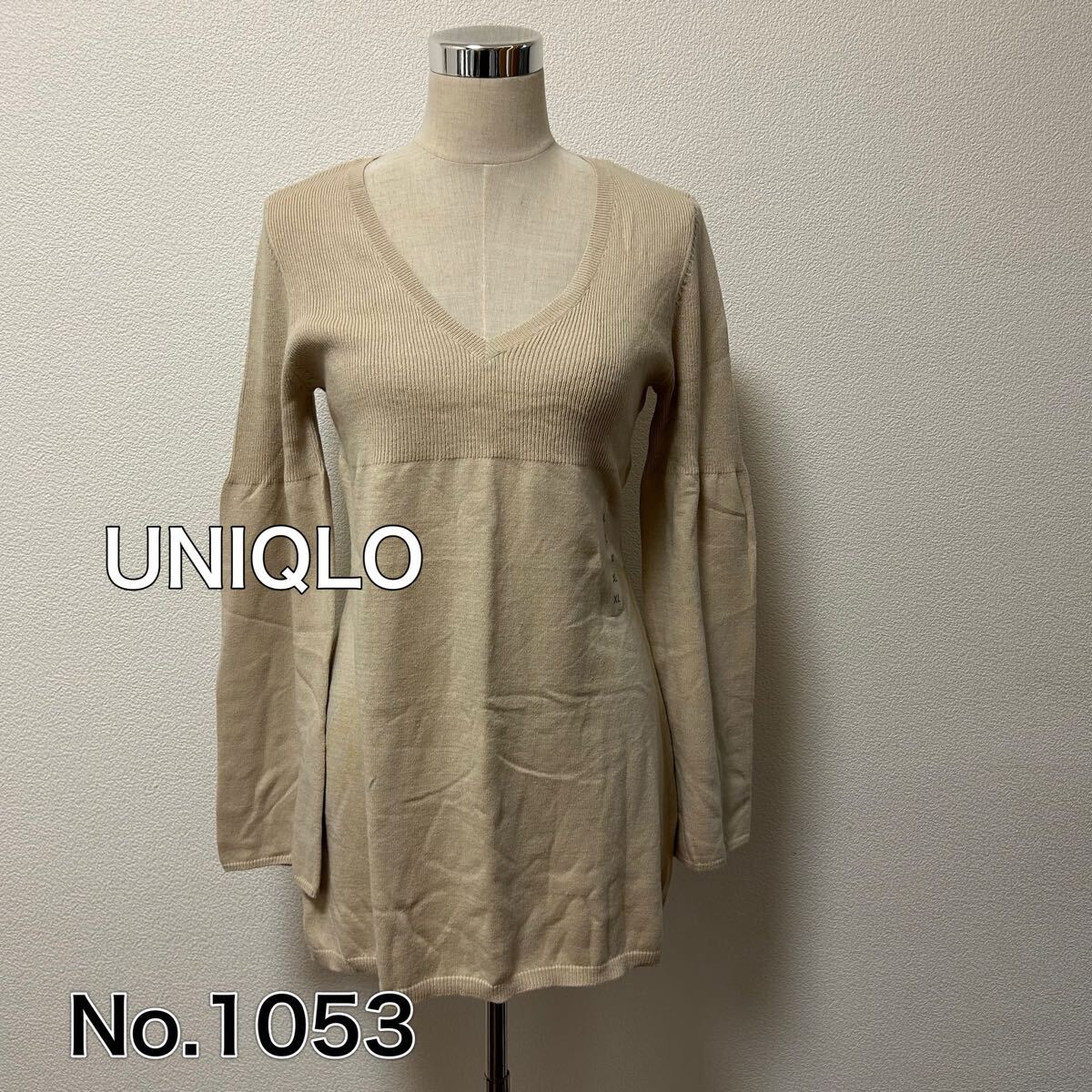 送料無料 匿名配送 UNIQLO ユニクロ リブフレアニット拍卖