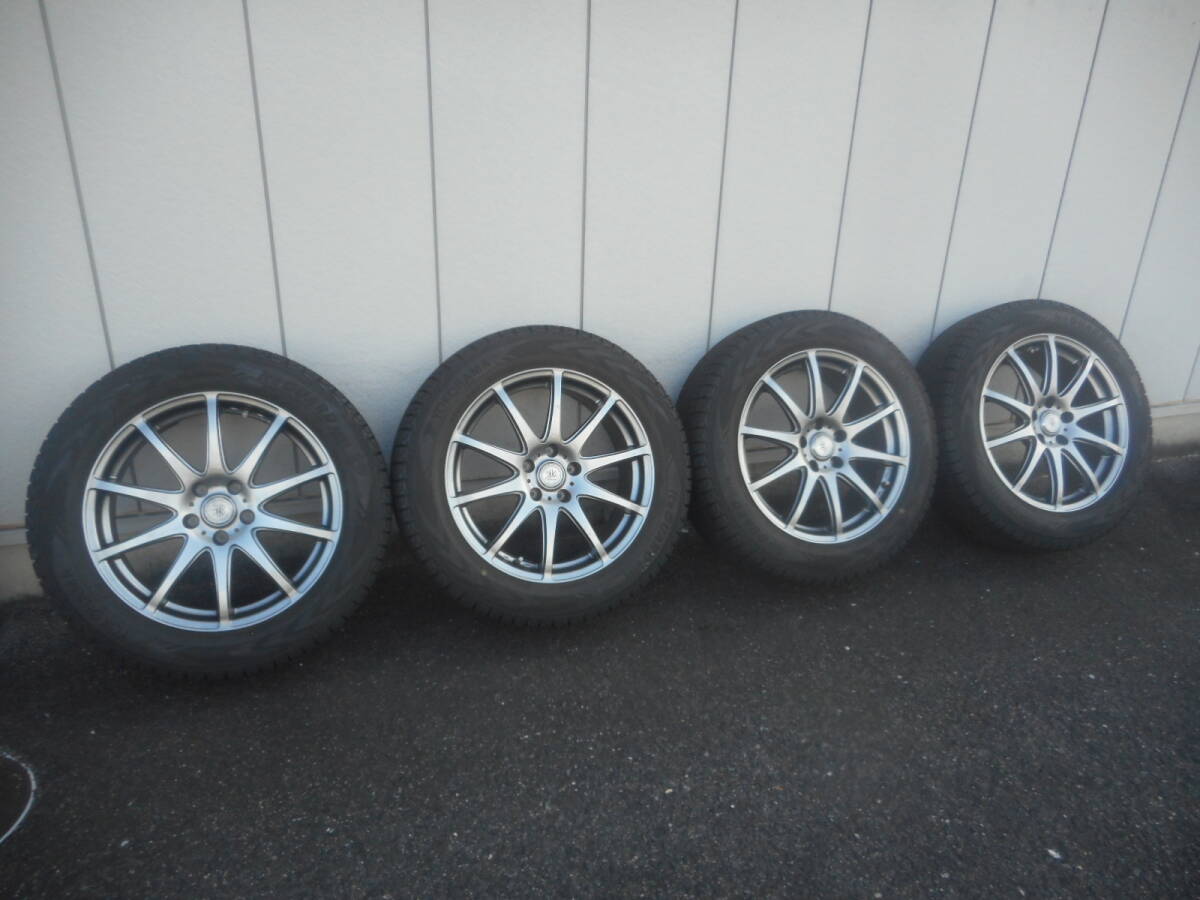 LOXARNY SPORT ロクサーニ アルミホイール 7.5J 18インチ+38 114.3-5H 綺麗 225/60R18 YOKOHAMA ice GUARD G075 19年 8~9分山スタッドレス拍卖